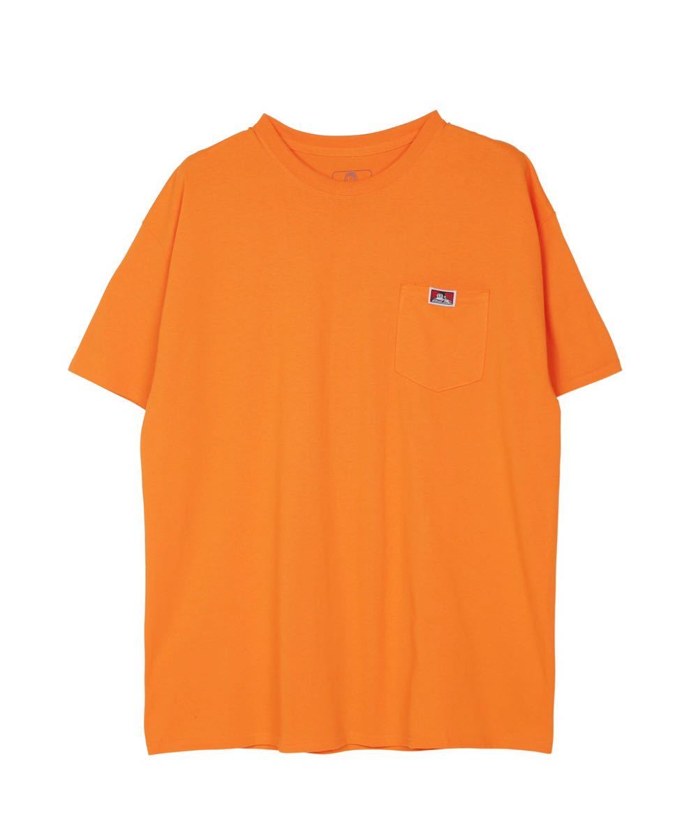 BEN DAVIS ( ベンデイビス )　ビッグシルエット 半袖 ポケット ワッペン ロゴ Tシャツ M オレンジ