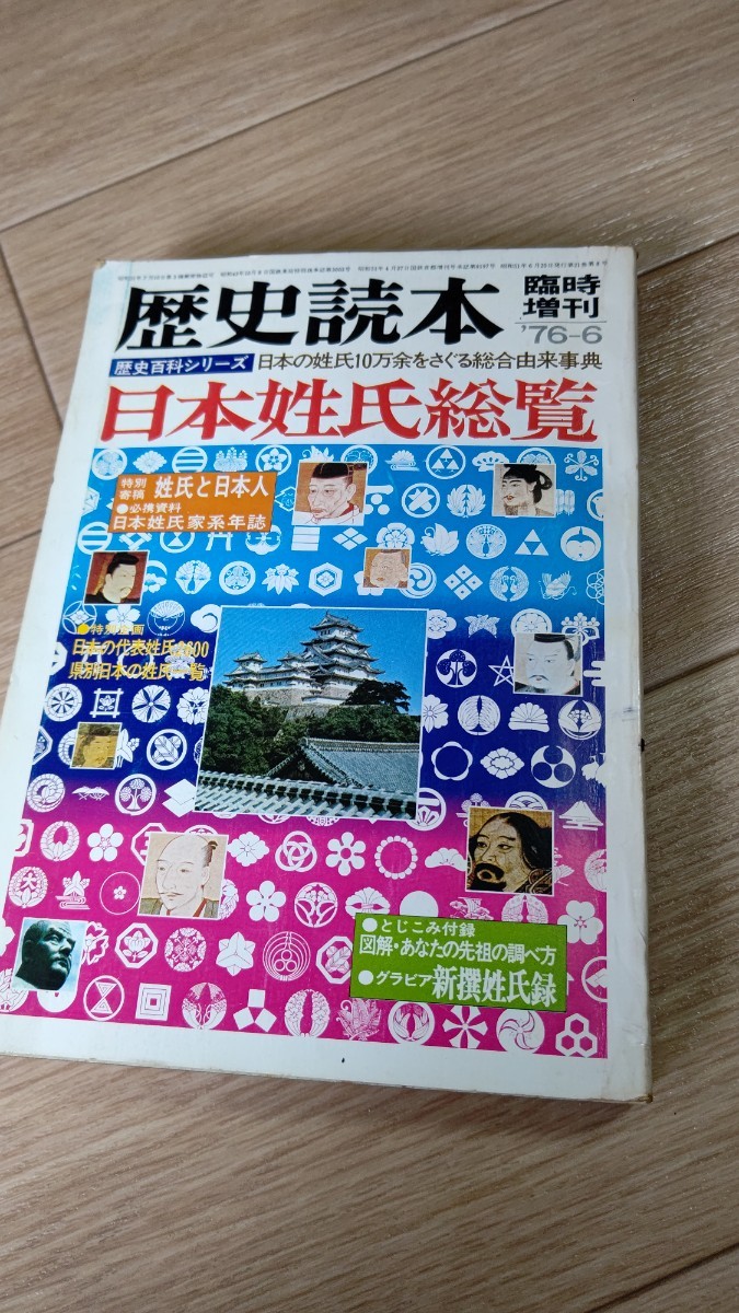 歴史読本　臨時増刊 76-6 日本姓氏総覧_画像1