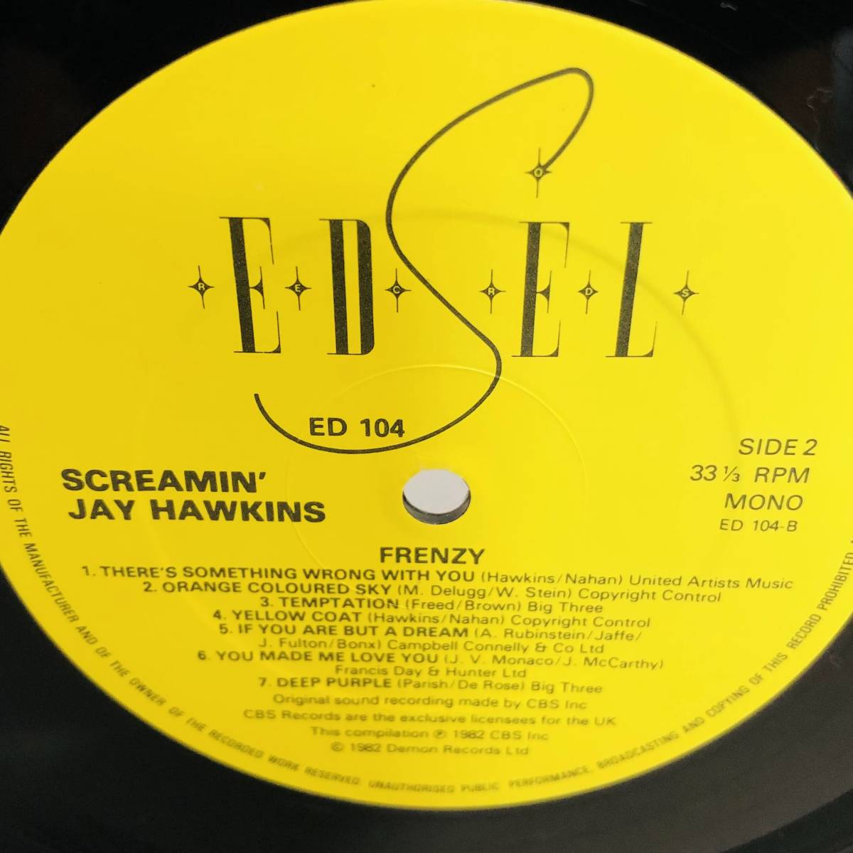 【LP】レコード 再生未確認 Screamin' Jay Hawkins/Frenzy ED104 ※まとめ買い大歓迎！同梱可能です！の画像7