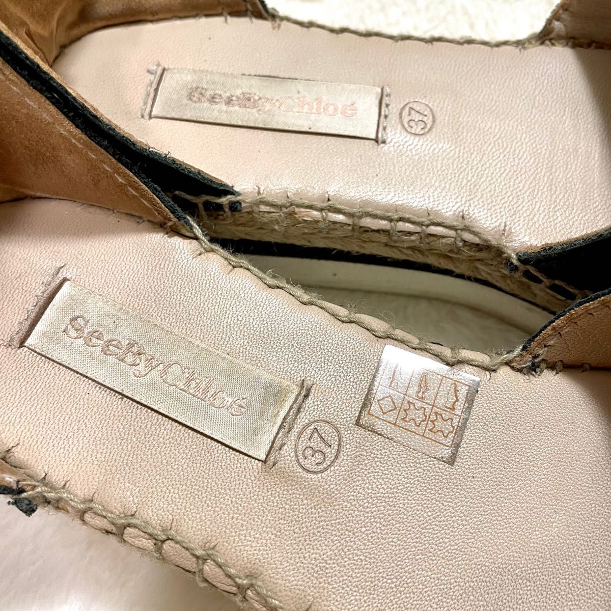See by Chloe レザーアンクルストラップ Glyn エスパサンダル|PayPay