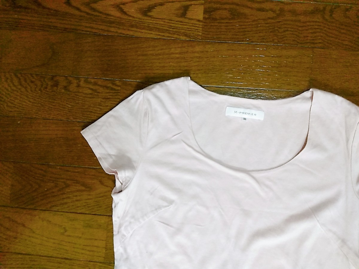 美品 Mプルミエ 人気のTシャツ カットソー ピンク 38(M)_画像2