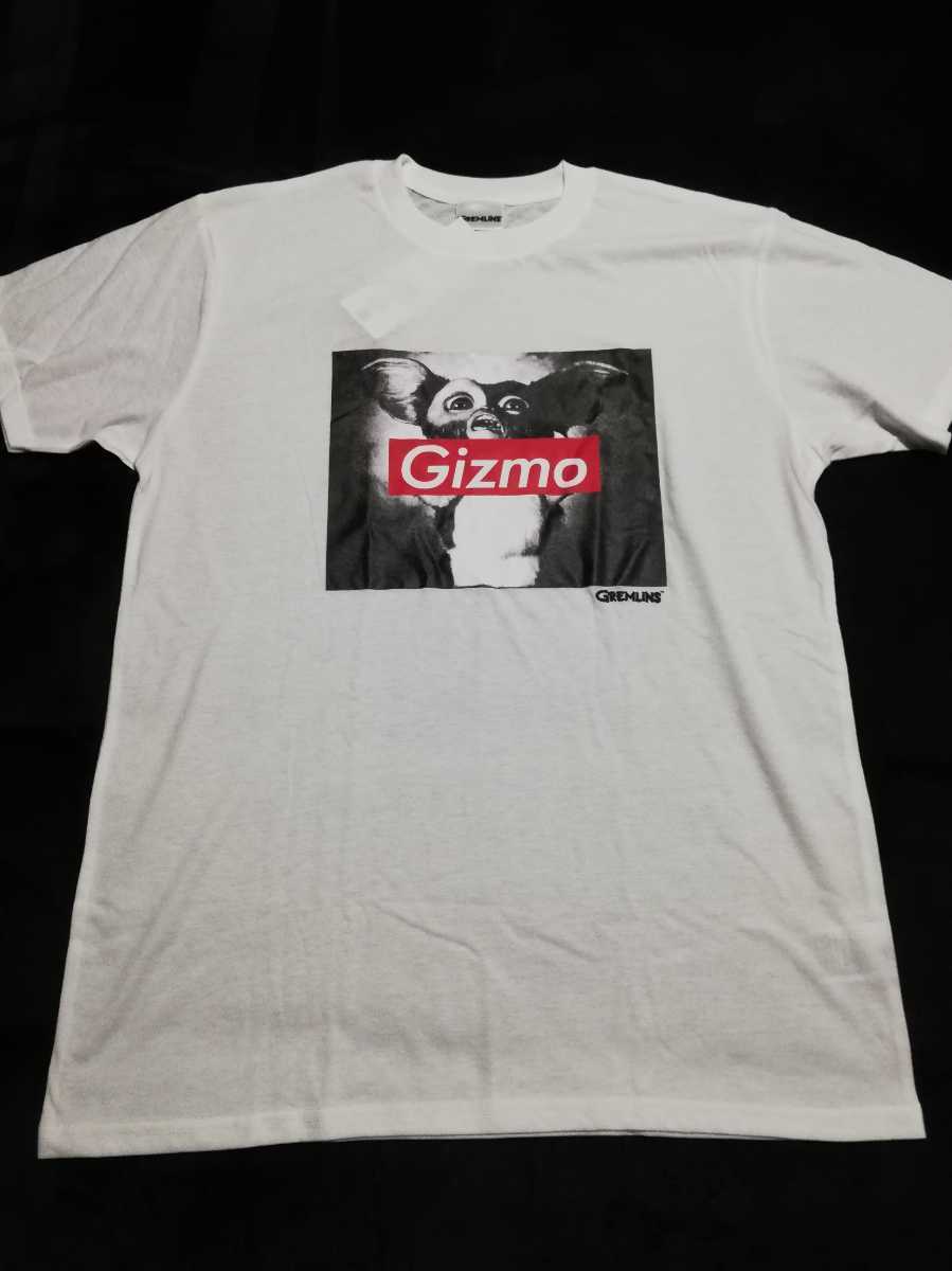 新品 gremlins Gizmo 半袖 ロゴ tシャツ М 白/ グレムリン ギズモ 映画 80s 90s レトロ Tシャツ Logo ホワイト Tシャツ_画像1