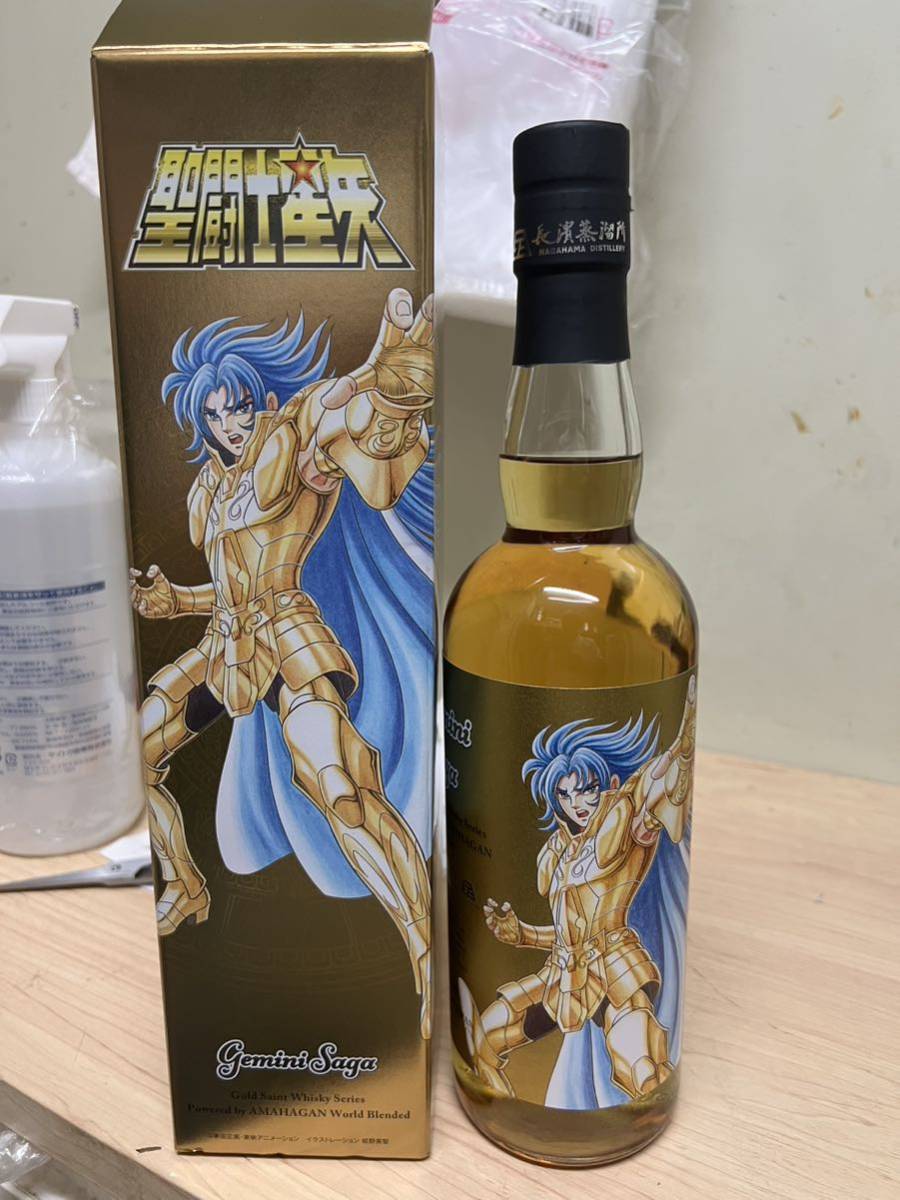 ◆美品未開栓◆ 長濱蒸溜所 アマハガンAMAHAGAN 聖闘士星矢 ゴールドセイント第7弾 ジェミニ サガ ウイスキー 47% 700ml箱付き
