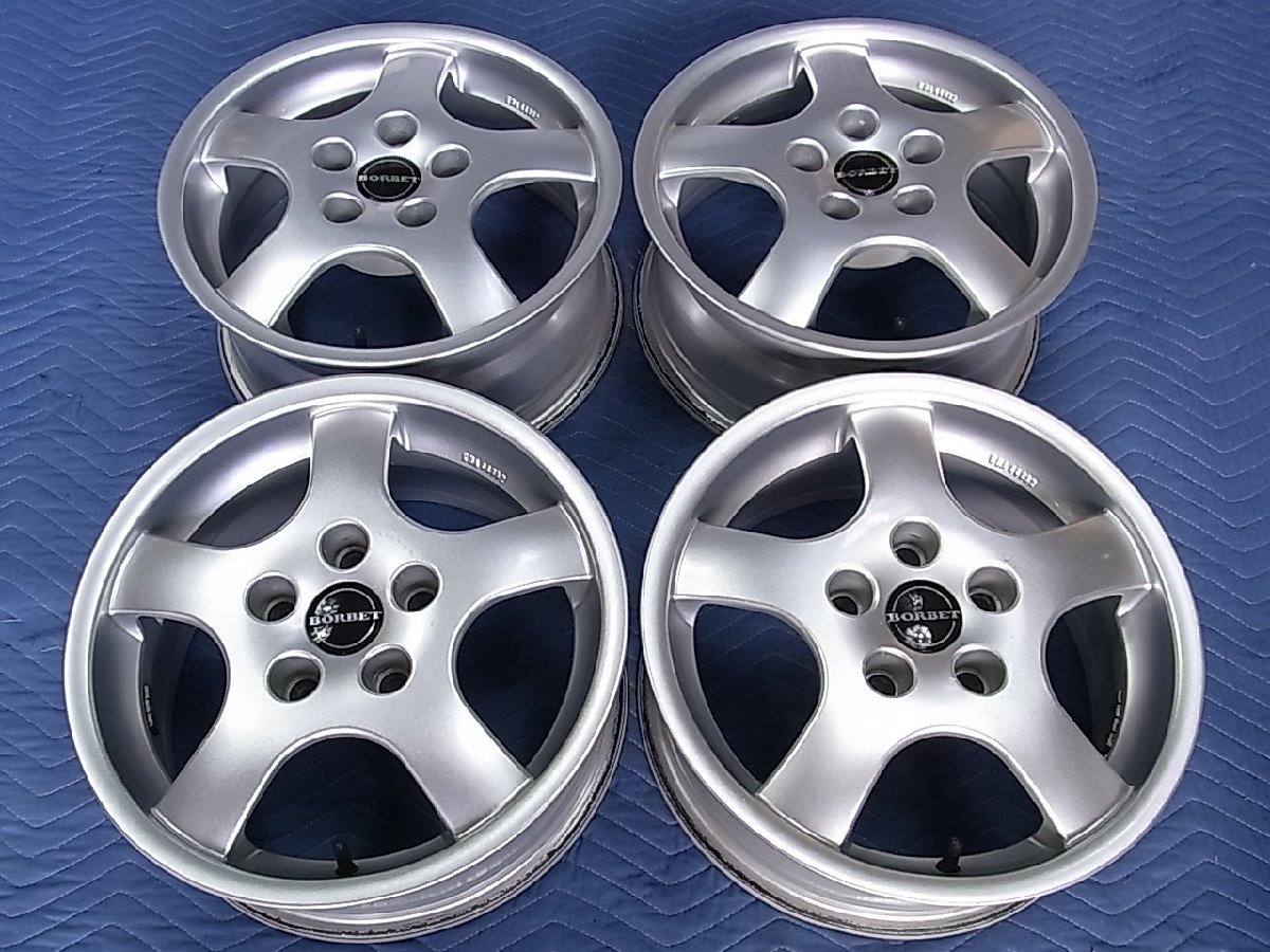 BORBET Type CB アルミホイール 15インチ 4本 / 15× 6.5J +42 5H PCD 112 VW フォルクスワーゲン ゴルフ5 ゴルフ6 トゥーラン 等_画像1