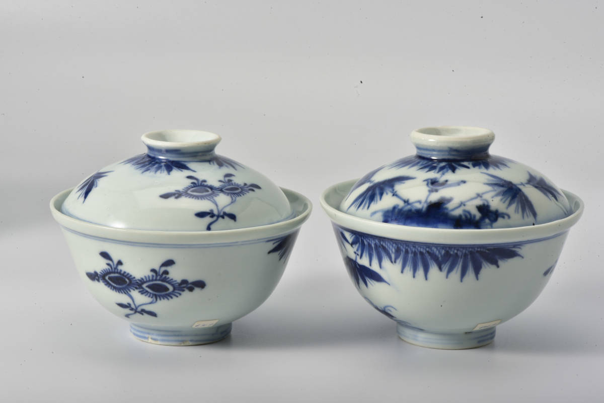 中国美術・染付花鳥文蓋茶碗・4客セット・煎茶道具・唐物| JChere雅虎