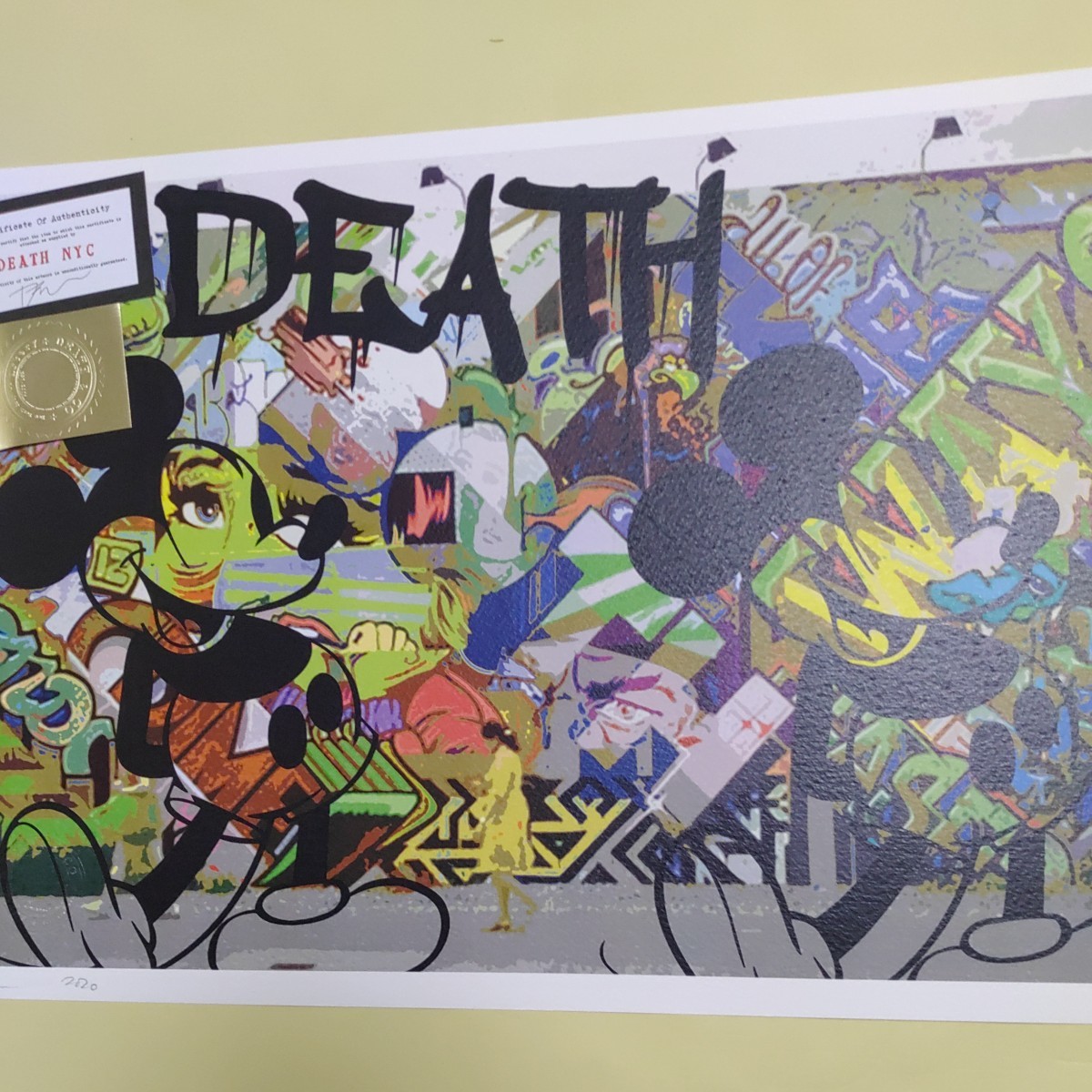 DEATH NYC 世界限定100枚 アートポスター ミッキーマウス バスキア