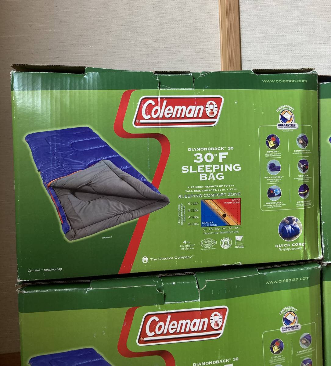 Coleman コールマン 寝袋 スリーピングバッグ 30°F ダイヤモンドバッグ30°F 厚地