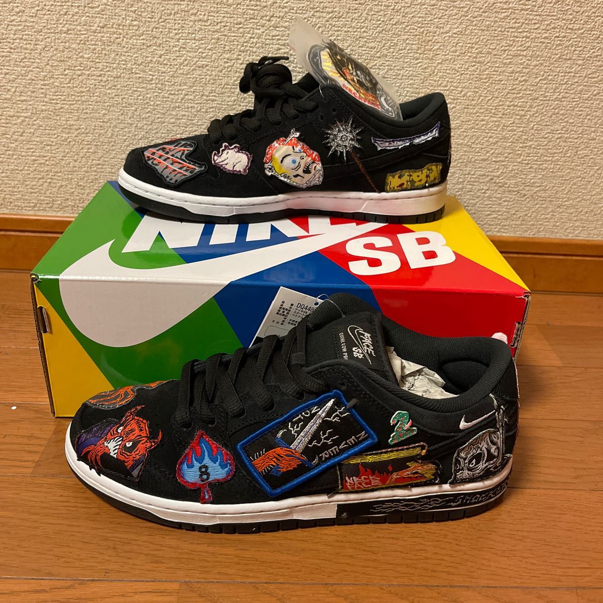 Neck face × Nike SB Dunk Low "Black/White/Multi Color"ネック・フェイス