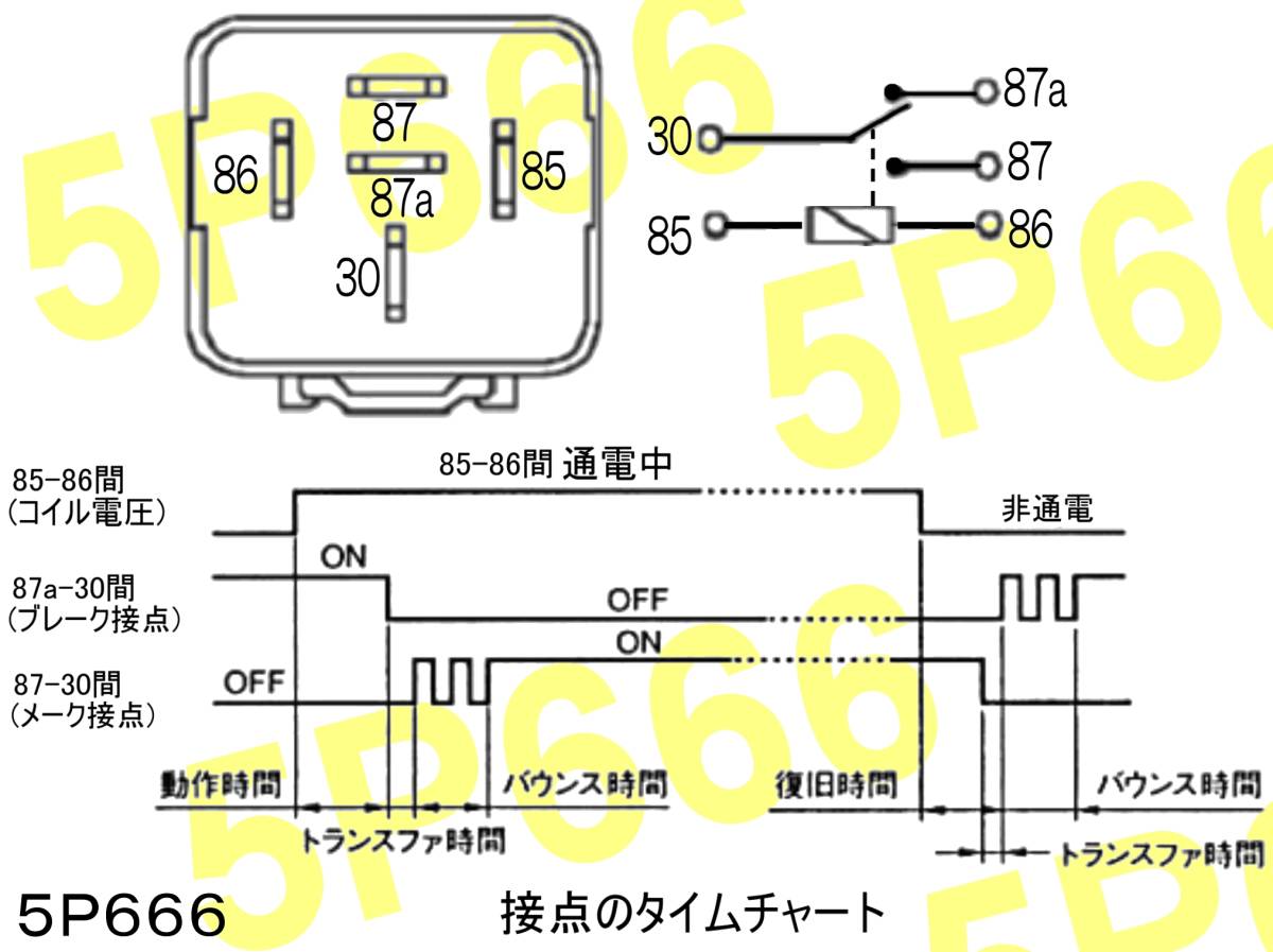 ５極 リレー,5P,5ピンリレー/セキュリティー,リモコン,キーレス,ドアロックス,モール,ウィンカー,ハザード点滅,点灯,アンサーバック_画像4