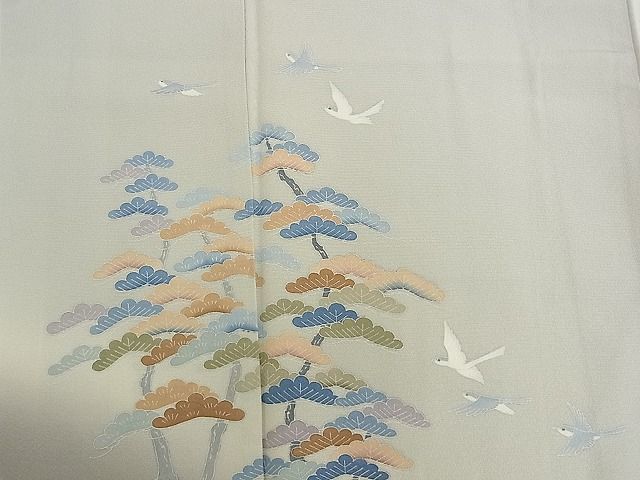 着物屋ほのか□訪問着友禅作家物浜松飛鳥文暈し染め逸品n-am0822