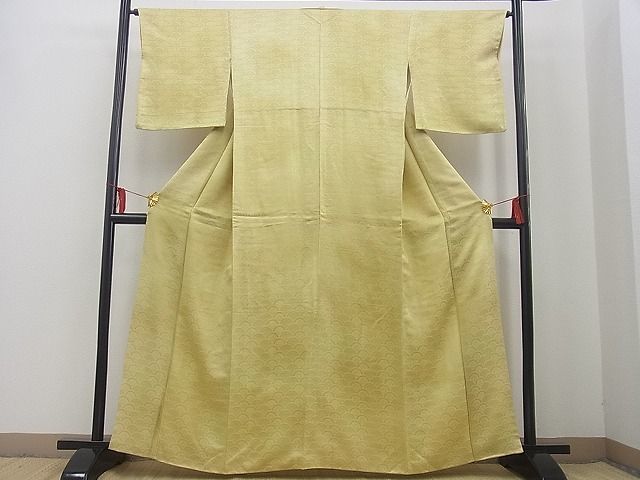 着物屋ほのか□上質な小紋菊青海波地紋暈し染め逸品n-gh2351 | JChere