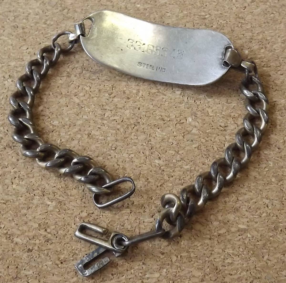 ヴィンテージ USN 米海軍 実名 ID SILVER925仕様 ブレスレット - 通販