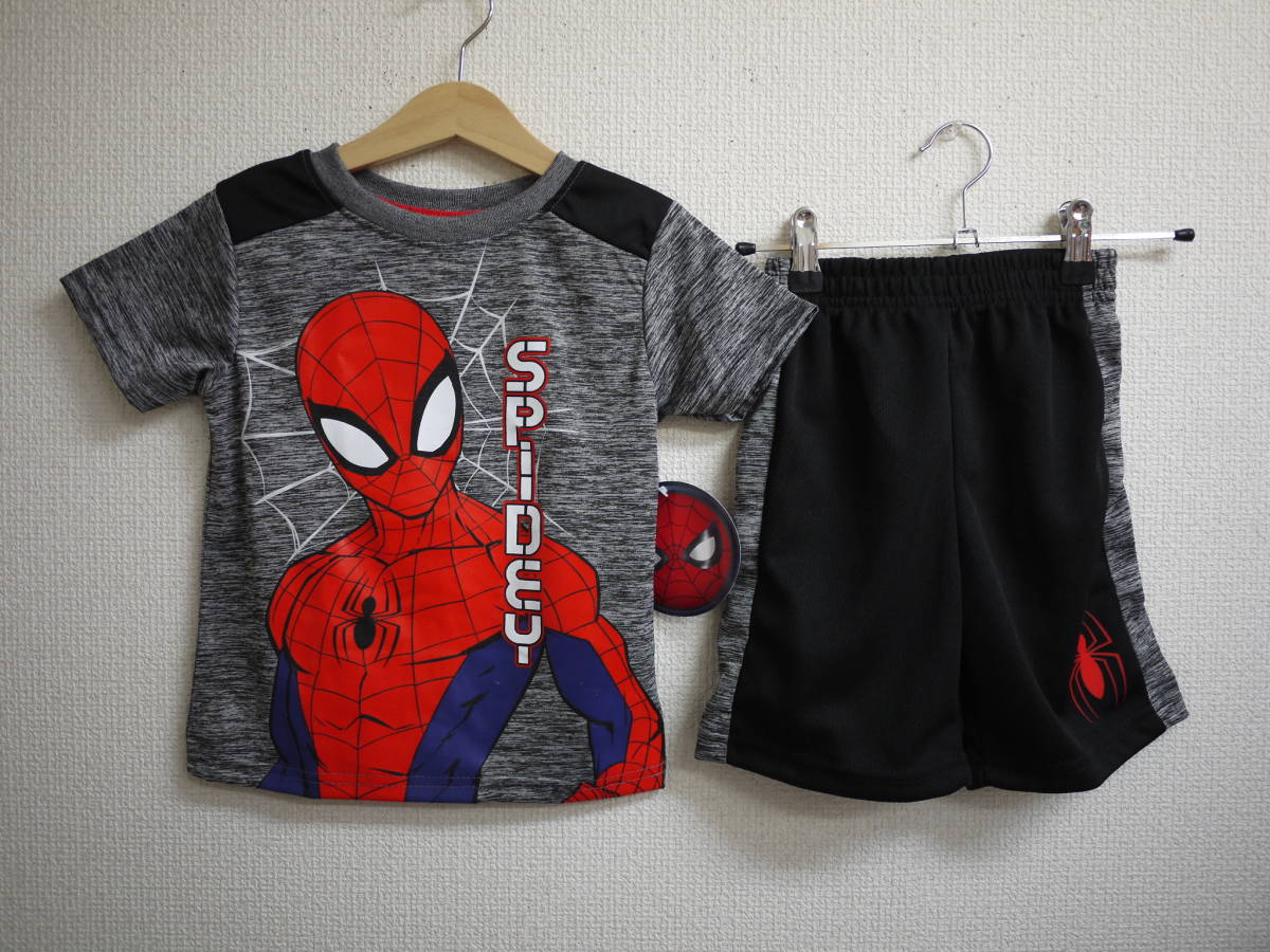 NY/新品/即決☆Marvel Spider-man/スパイダーマン☆ Tシャツ&パンツ セットアップ 3T_画像1