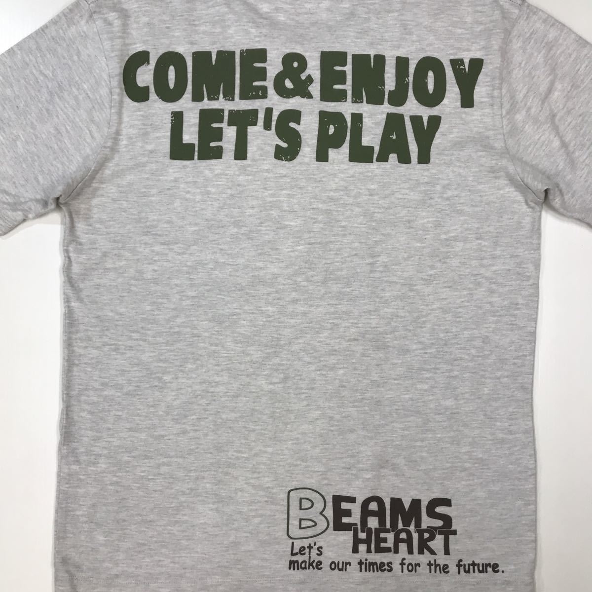 ● BEAMS HEART ビームス ハート　半袖Tシャツ　文字　プリント　メンズ　Mサイズ　27-74a_画像6