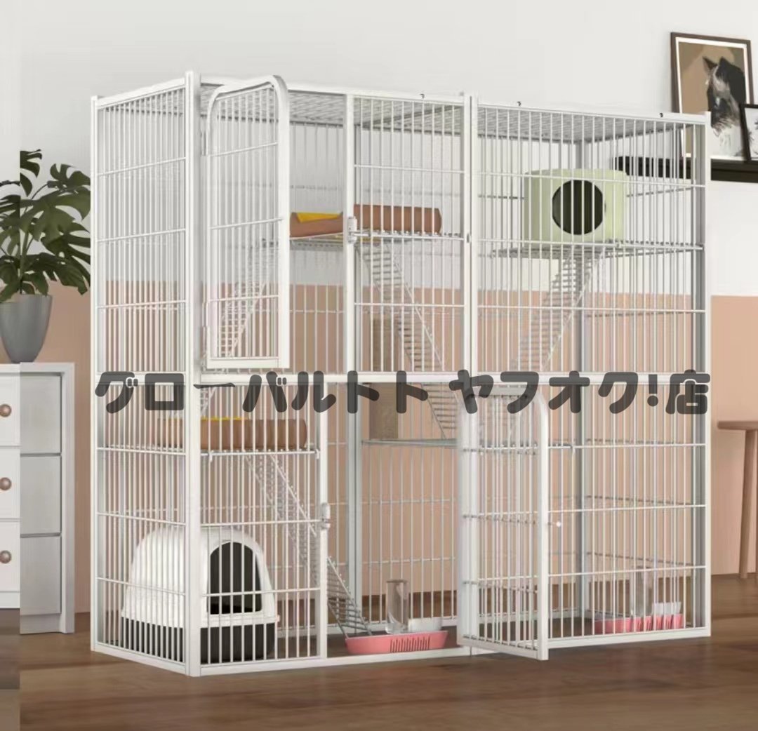 [ new arrival ] cat house cat cage large cat cage small animals cage steel spacious 142*54*130CM cat cage robust ..... .S565