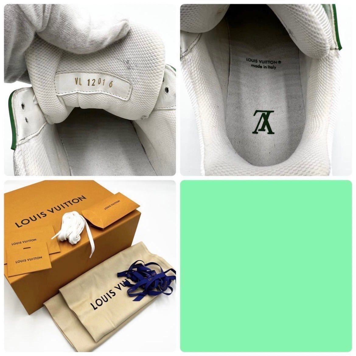 ルイヴィトン トレイナー スニーカー 6 25cm 緑 LOUIS VUITTON ルイヴィトン トレイナー スニーカー 6 25cm 緑 LOUIS VUITTON