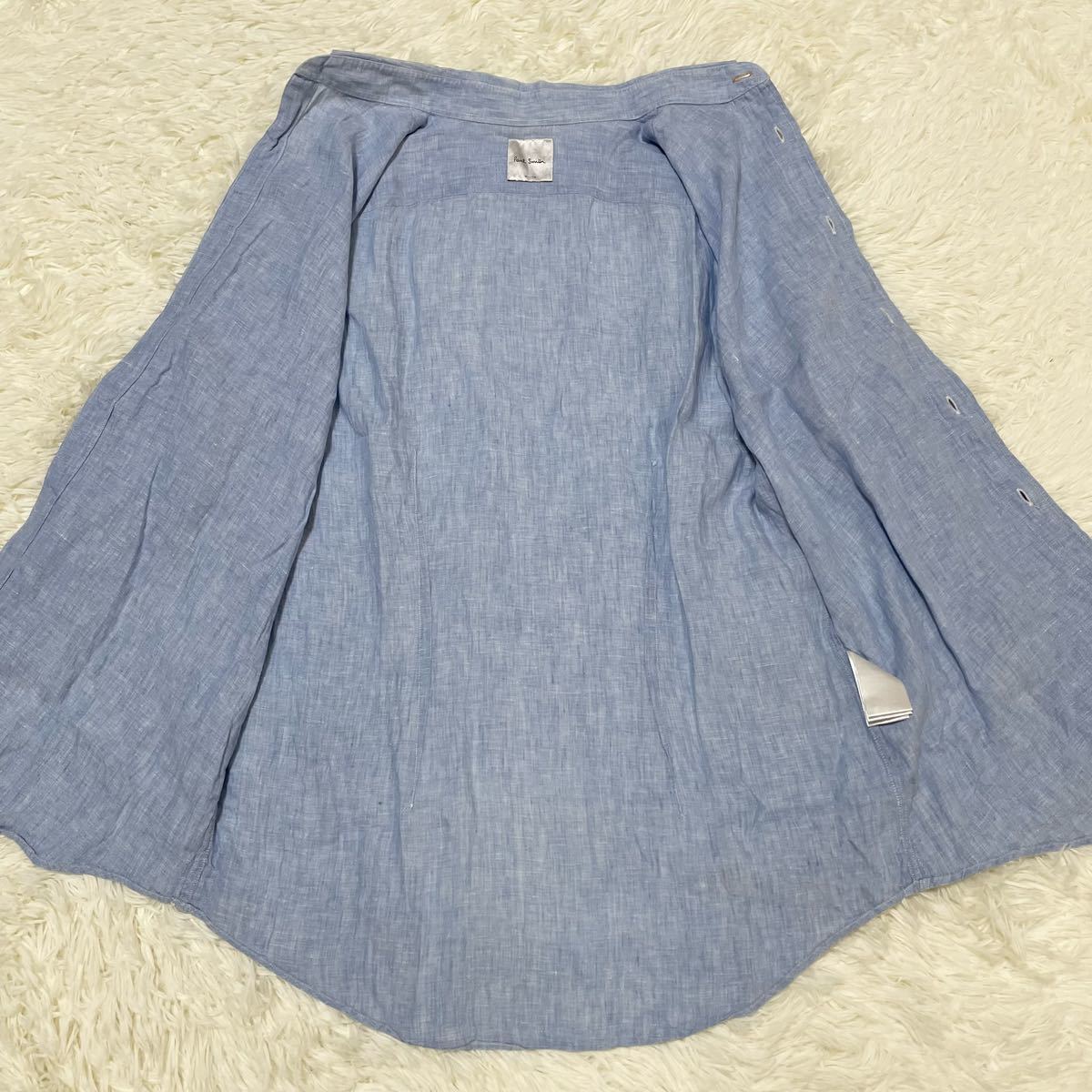 リネン100% 美品】Paul Smith ポールスミス 長袖シャツ シャンブレー