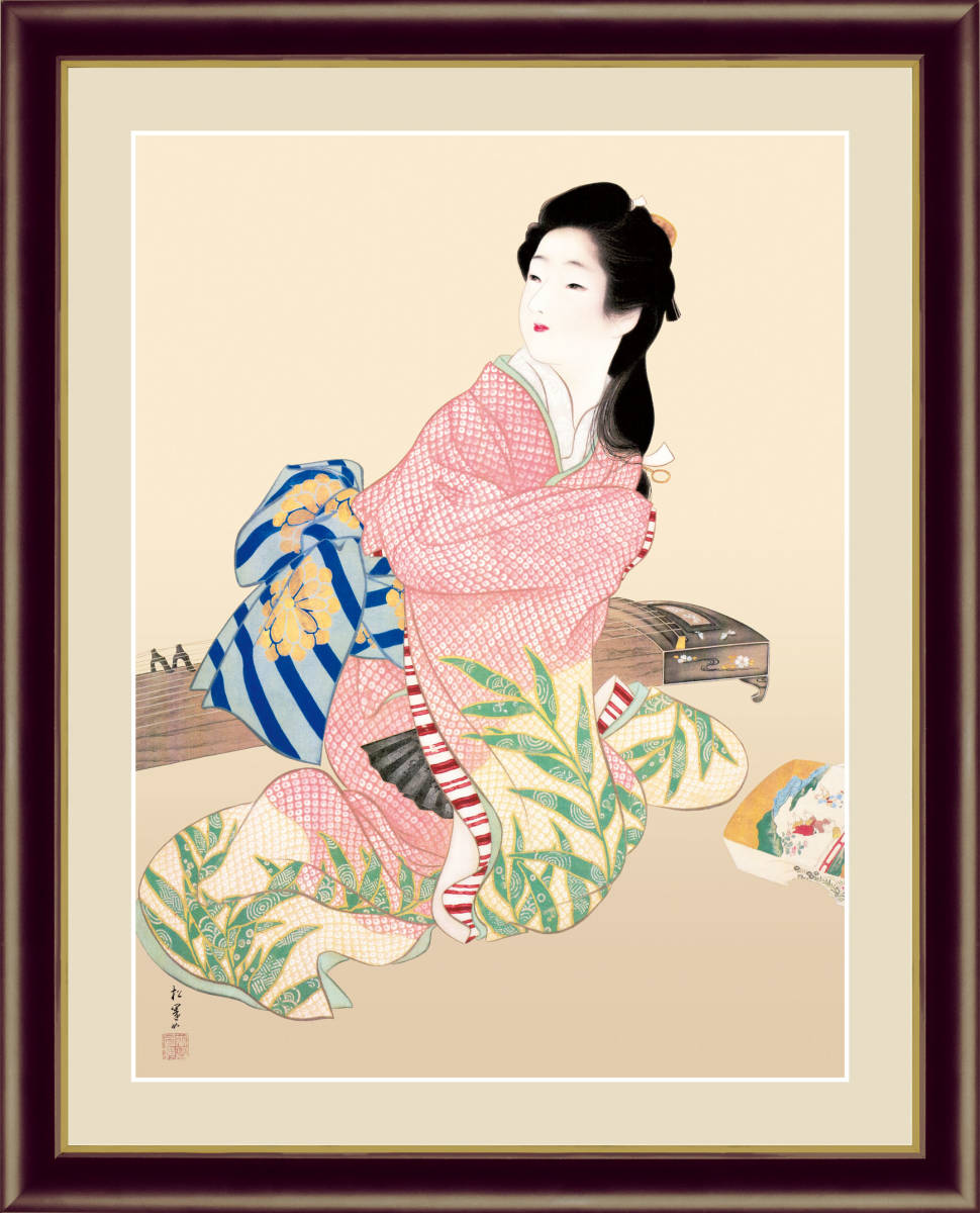 新品　上村 松園　娘深雪　美人画　日本画　F6号　絵画 情景画 名画 工芸画 人物画 女性画 贈答 慶祝 祝