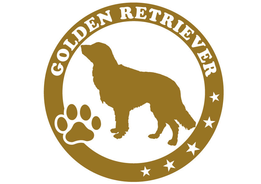 *** золотой retoli балка собака dog cute животное разрезные наклейки gold золотой (c_r)!