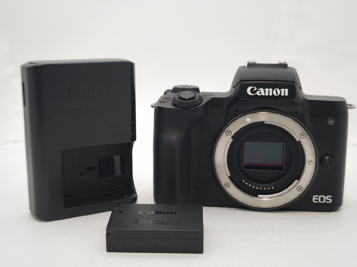 Canon EOS Kiss M ミラーレス一眼レフカメラ キャノン 電池 充電器付 良