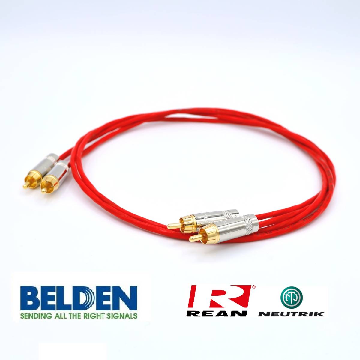 【送料無料】ベルデン Belden88760 1.5m +ノイトリック（REAN） NYS352G　RCA 2本_画像1