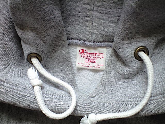 即決 USA製 赤タグ Lサイズ 肉厚 12.5oz グレー Champion REVERSE WEAVE プルオーバー パーカー_画像2