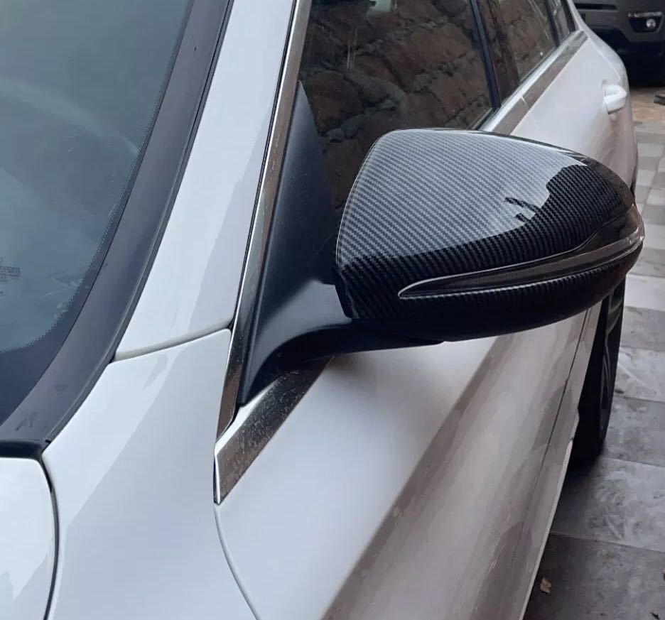  immediate payment * postage included * Mercedes Benz W205//W222/W213/X253 black carbon style door mirror cover left right SET [ left steering wheel exclusive use ] exterior custom 