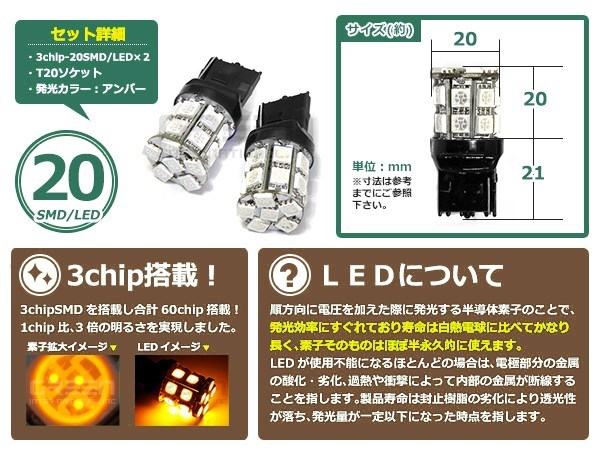 CZ4A ランサーエボリューション ランエボ 10 X T20 アンバー 20連 LED ウインカーポジション キット 車検対応 常時点灯_画像3