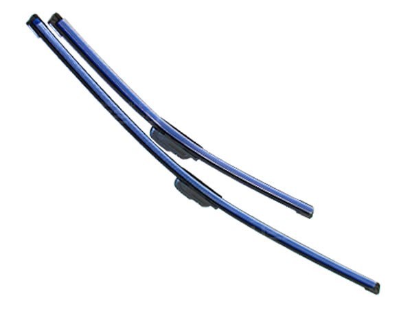 ビビり音/拭きムラ防止 エアロワイパーブレード ホンダ S2000 AP1 ブルー 青 2本セット グラファイト加工 フロントガラス_画像1
