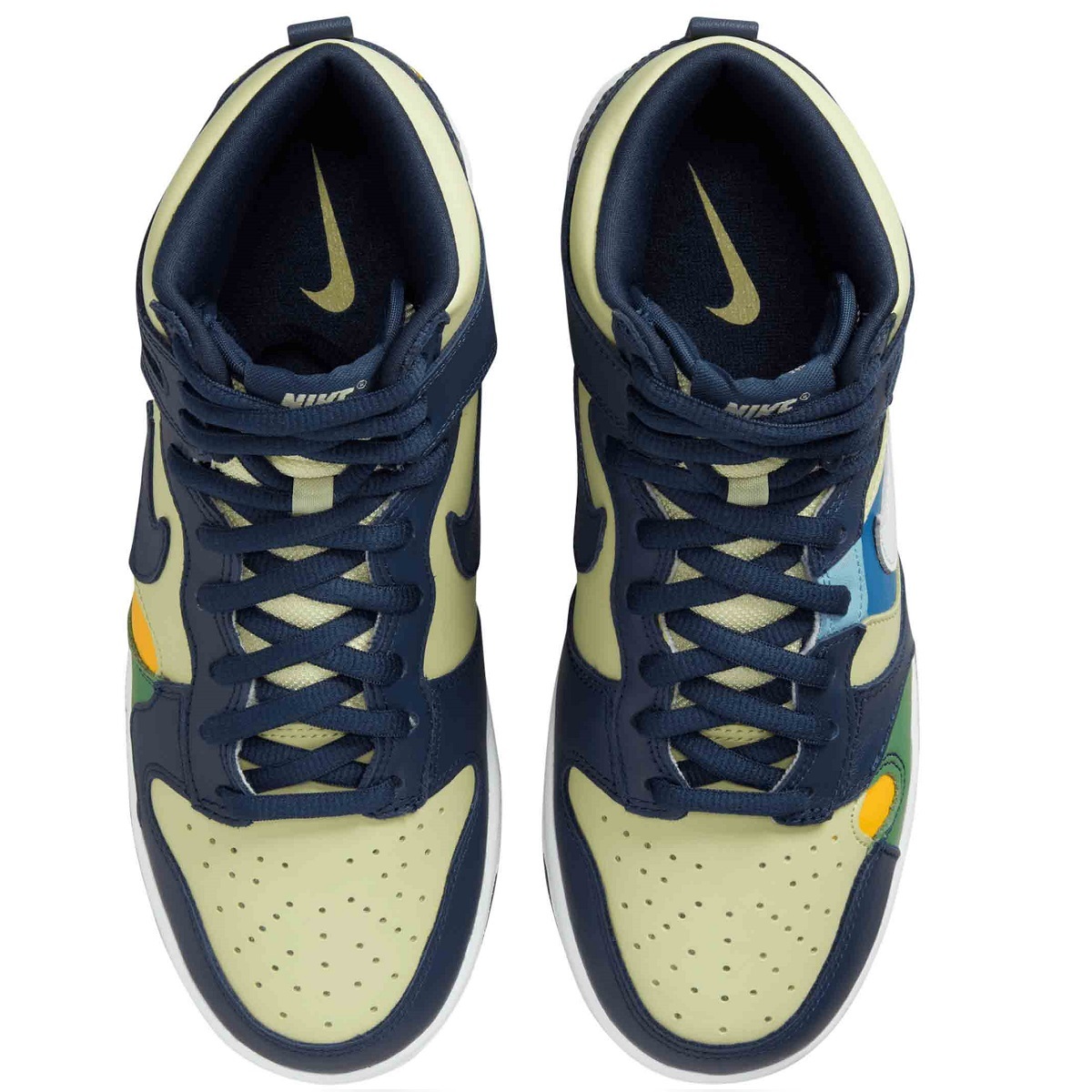 *NIKE WMNS DUNK HIGH LX незначительный . зеленый / темно-синий / вода / синий / белый / зеленый / желтый 25.0cm Nike wi мужской Dunk высокий L X DQ7575-300