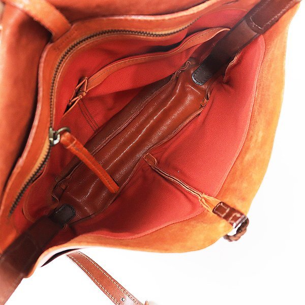genten Genten go-to leather flap shoulder bag / red tea BAG[2400013409667]