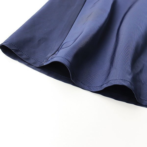  large size AS KNOW AS olacaaznouazo Ora ka pleat flair skirt / navy waist rubber tuck [2400013418430]