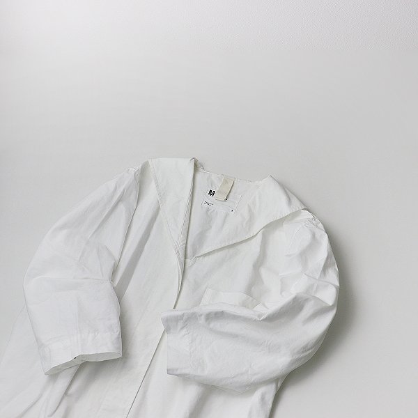 2023SS MARGARET HOWELL マーガレットハウエル CRISP COTTON LINEN セーラーカラーシャツ 2/ホワイト 白【2400013439923】