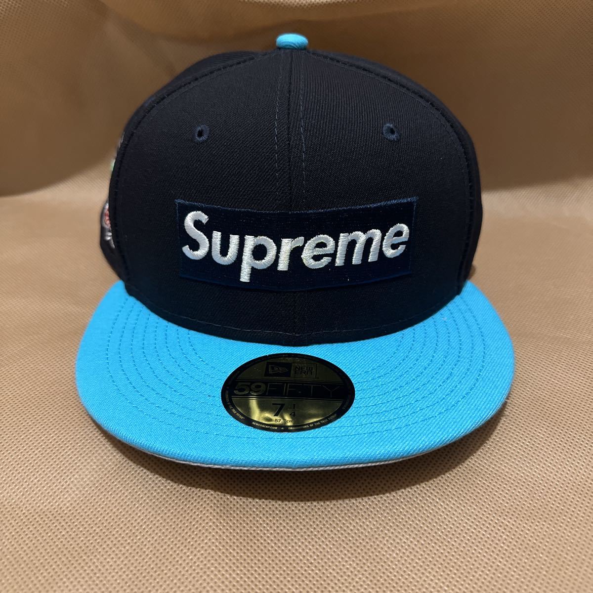 Supreme シュプリームNEW ERA Logo ニューエラ ボックスロゴ ニューエラキャップ ネイビー ツートン　71/4