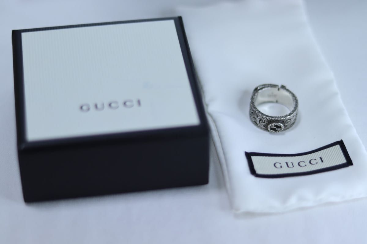 GUCCI グッチガーデンアラベスクベルトモチーフリング　22号