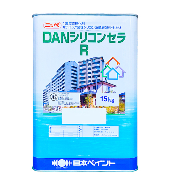 日本ペイント DANシリコンセラＲ ツヤ有 白 15K-