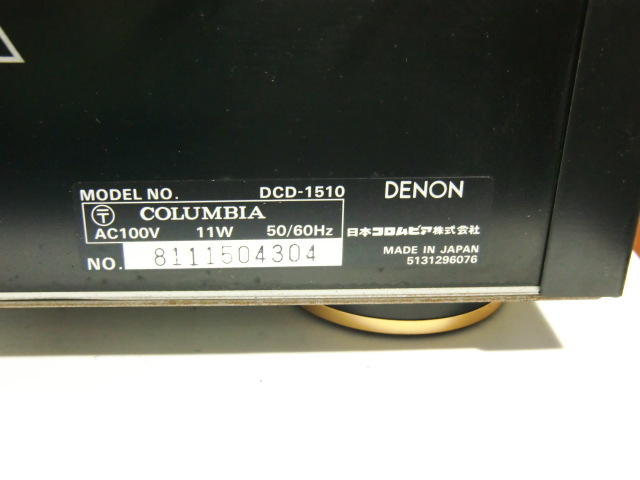 DENON Denon DCD-1510 CD播放機AV功放音響設備未經證實[K] 原文:DENON デノン DCD-1510 CDプレーヤー AVアンプ 音響機器 動作未確認 【K】