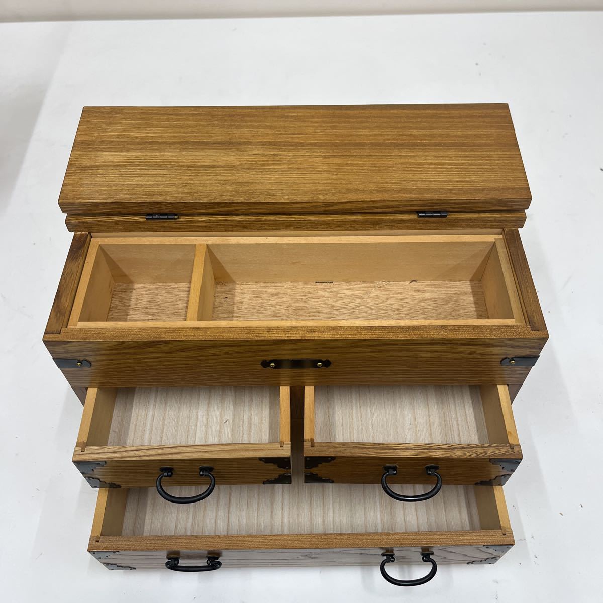 アンティーク レトロ 木製 ソーイングボックス 裁縫箱