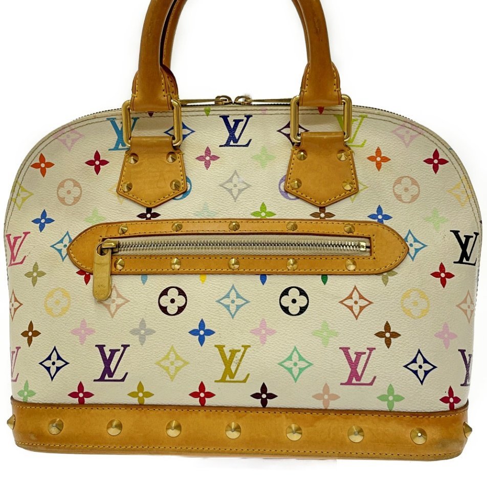 LOUIS VUITTON ルイ・ヴィトン M92647 モノグラムマルチカラー PVC アルマPM ハンドバッグ ブロン 182451 ハンドバッグ_画像4