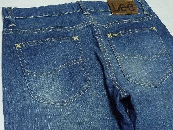 美品Leeリー[LeeRiders]LM4133DenimCroppedPantsデニムクロップドパンツW30紺藍ユーズド加工_画像8