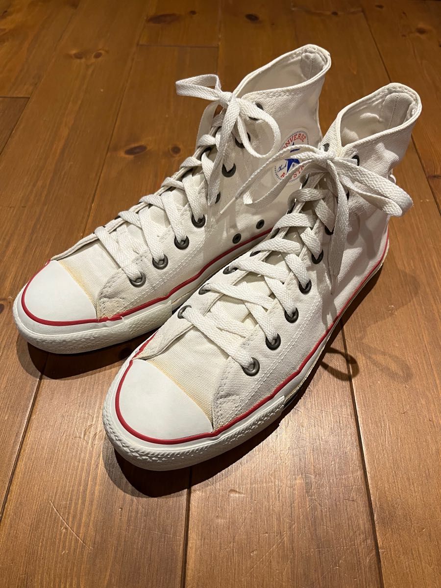 【希少】90s コンバース チャックテイラー オールスター ハイカット USA製 ヴィンテージ 生成色 27.5cm 【希少】90s コンバース チャックテイラー オールスター ハイカット USA製 ヴィンテージ 生成色 27.5cm