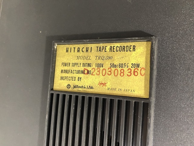 A1922【ジャンク】 日立 テープレコーダー ベルソーナ TRQ-580 通電のみ_画像5