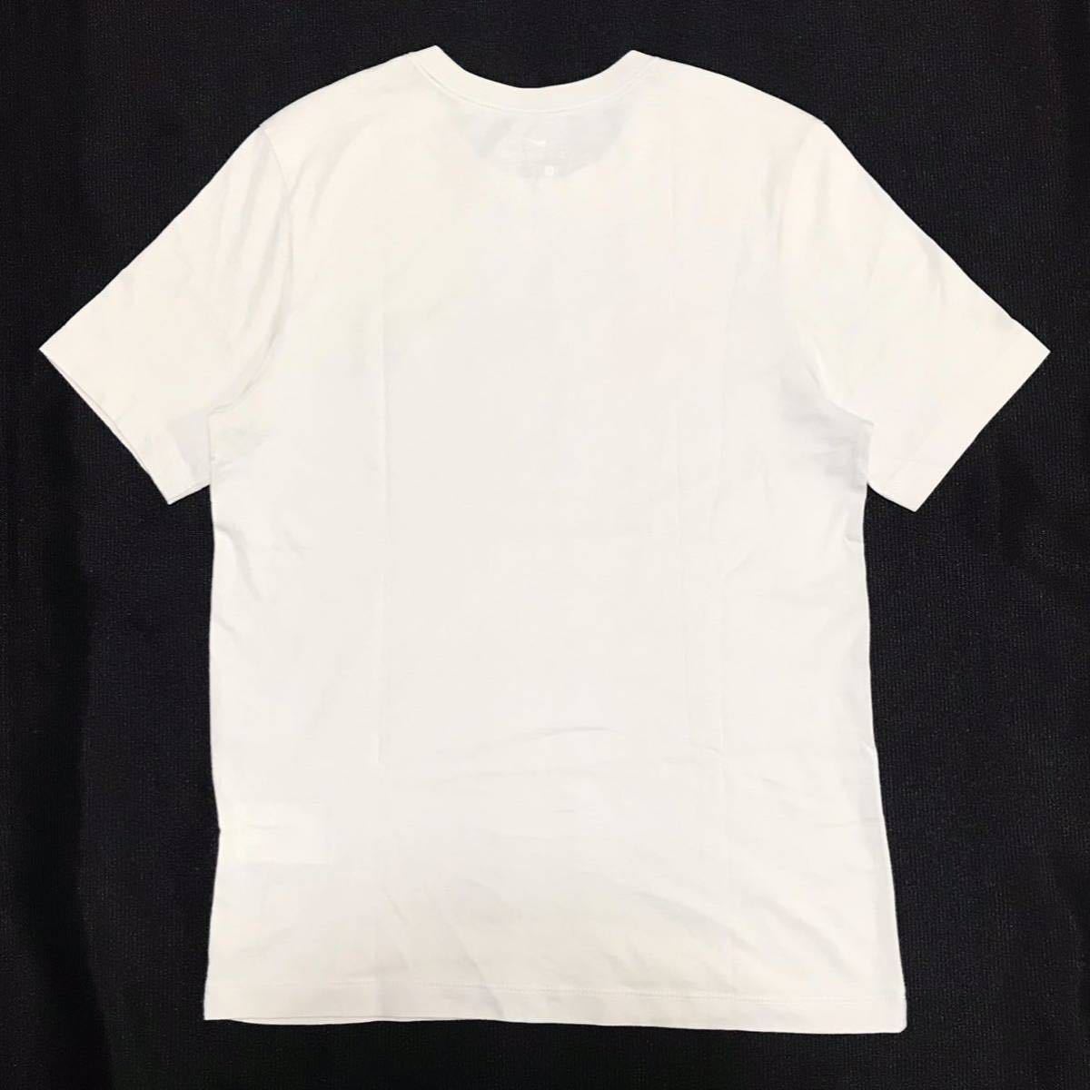 【美品】NIKE AIR MAX TEE ナイキ エアマックス ロゴプリント 半袖Tシャツ メンズS ベージュ 19年製 コットン スポーツ ジム トレーニングの画像2
