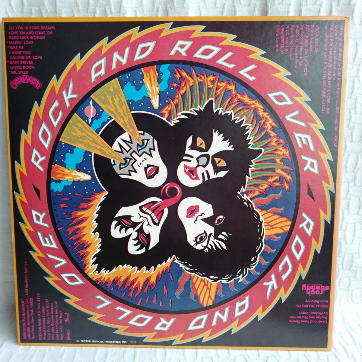 や299　地獄のロック・ファイアー/キッス　Kiss　 ROCK AND ROLL OVER　 レコード LP EP 何枚でも送料一律1,000円 再生未確認_画像2