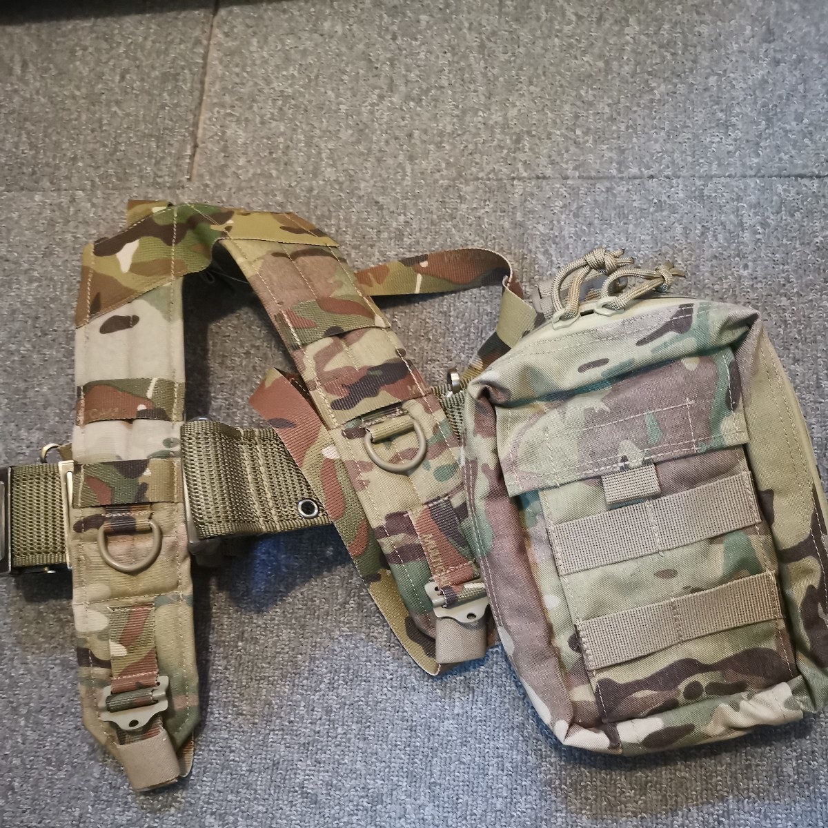 陸上自衛隊 マルチカム サスペンダー・弾帯・救急品ポーチセット
