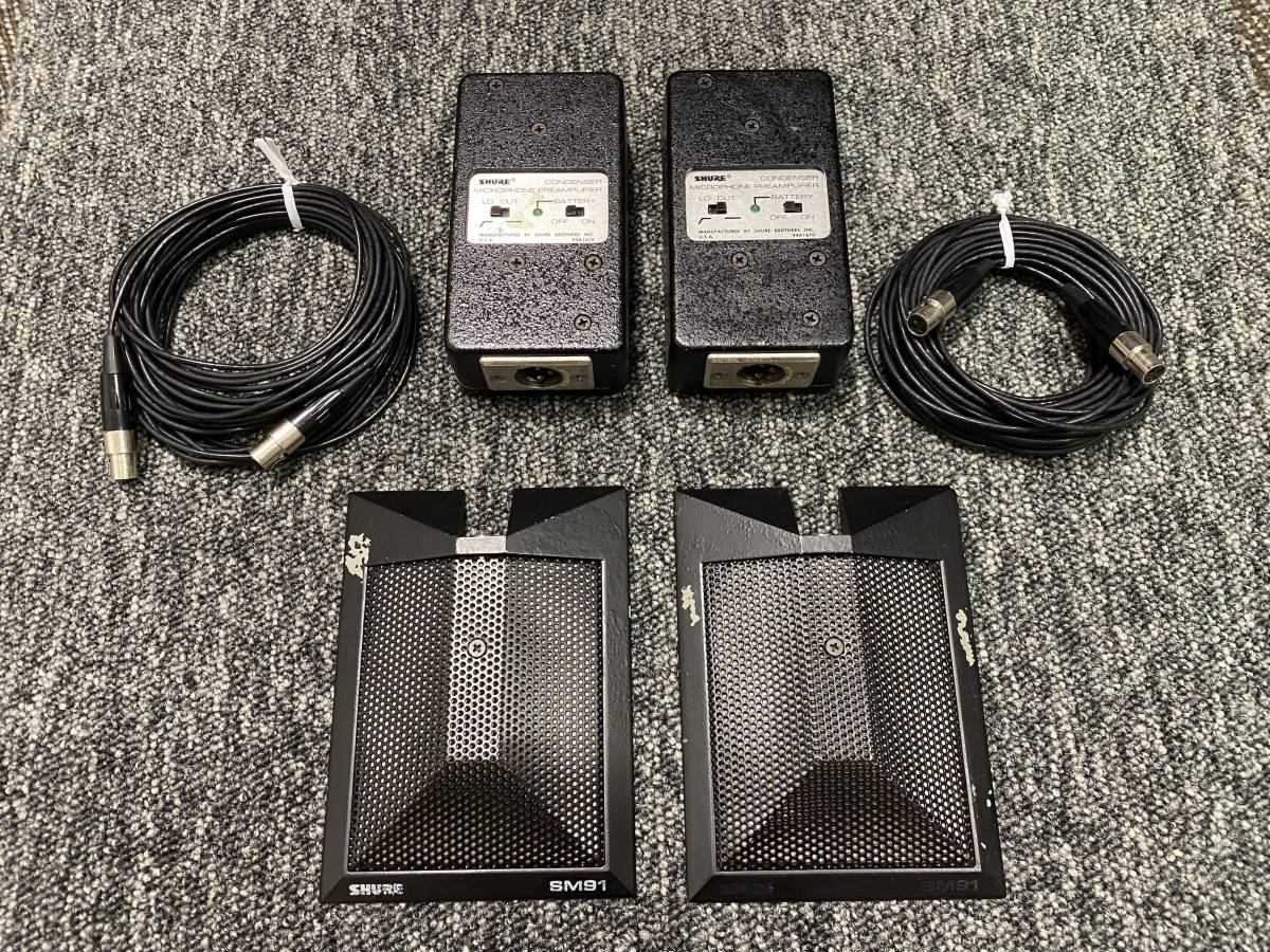 SHURE SM91 バウンダリーマイク 2本 ペア no2|Yahoo!フリマ(旧 SHURE SM91 バウンダリーマイク 2本 ペア no2|Yahoo!フリマ(旧