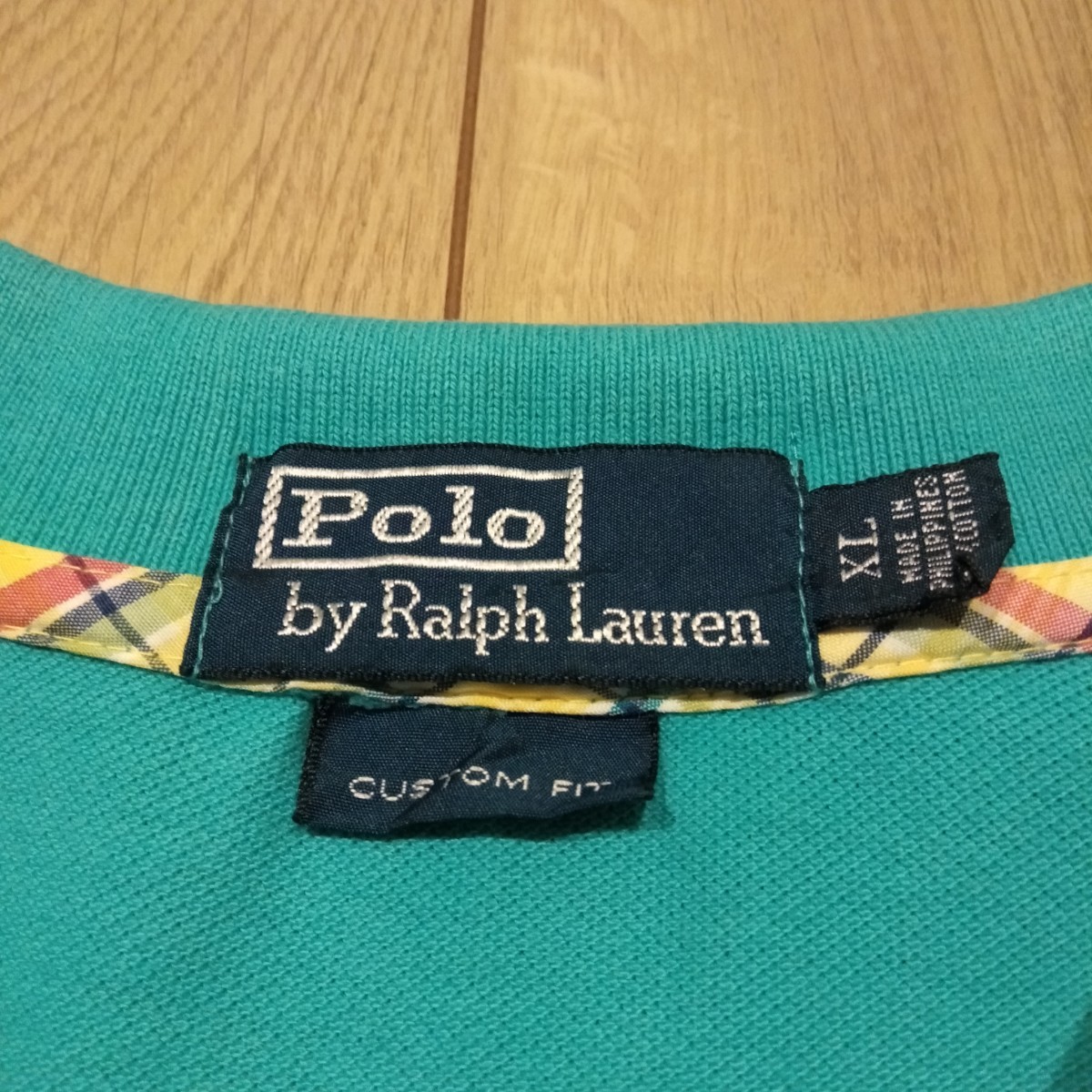 USA古着卸 XLサイズ Polo Ralph Lauren ポロラルフローレン ロゴ刺繍 鹿の子 ポロシャツ_画像4