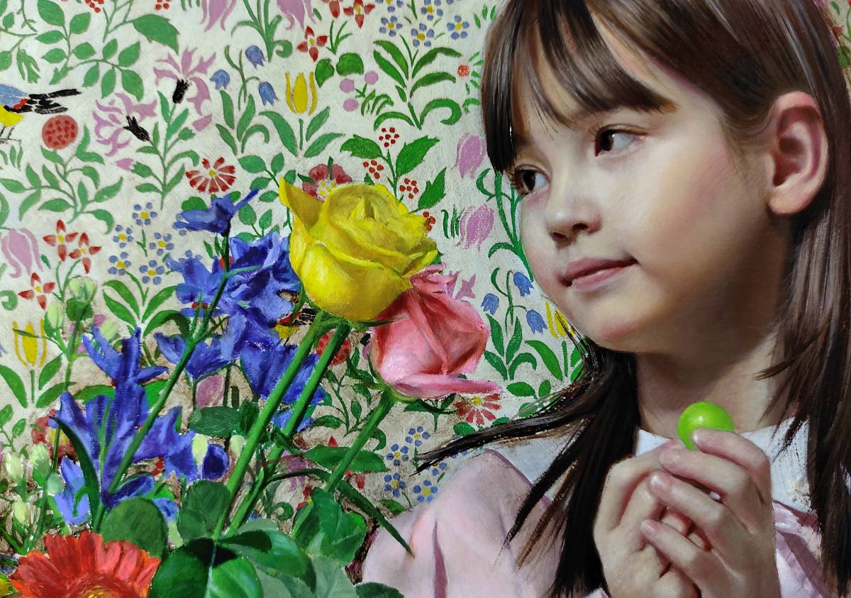 絵画 油彩画 少女 福田宏樹 「新しい時代(ウーリャI)」 Yahoo!オークション - 福田宏樹 (新作) 素敵な予感(Maika VII
