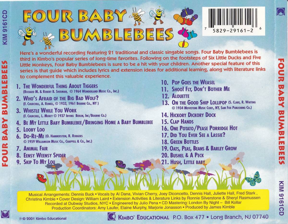 ◆◇Four Baby Bumblebees / Toddler 子供向け英語の歌　CD◇◆_画像3