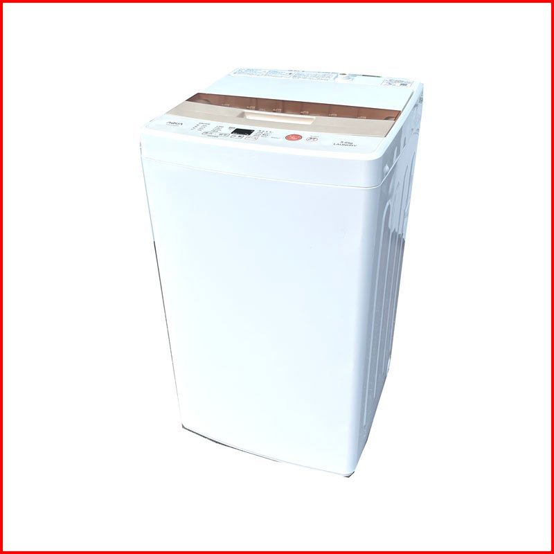 札幌市内送料無料●AQUA アクア 全自動電気洗濯機 AQW-BK50E●5kg 2016年製 ふた破損あり 難あり商品 中古 倉庫保管 073